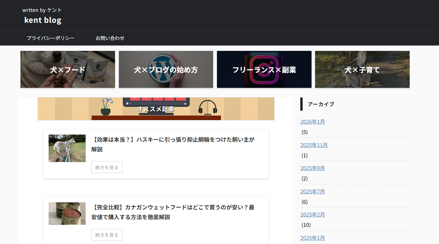 Kentblog Content